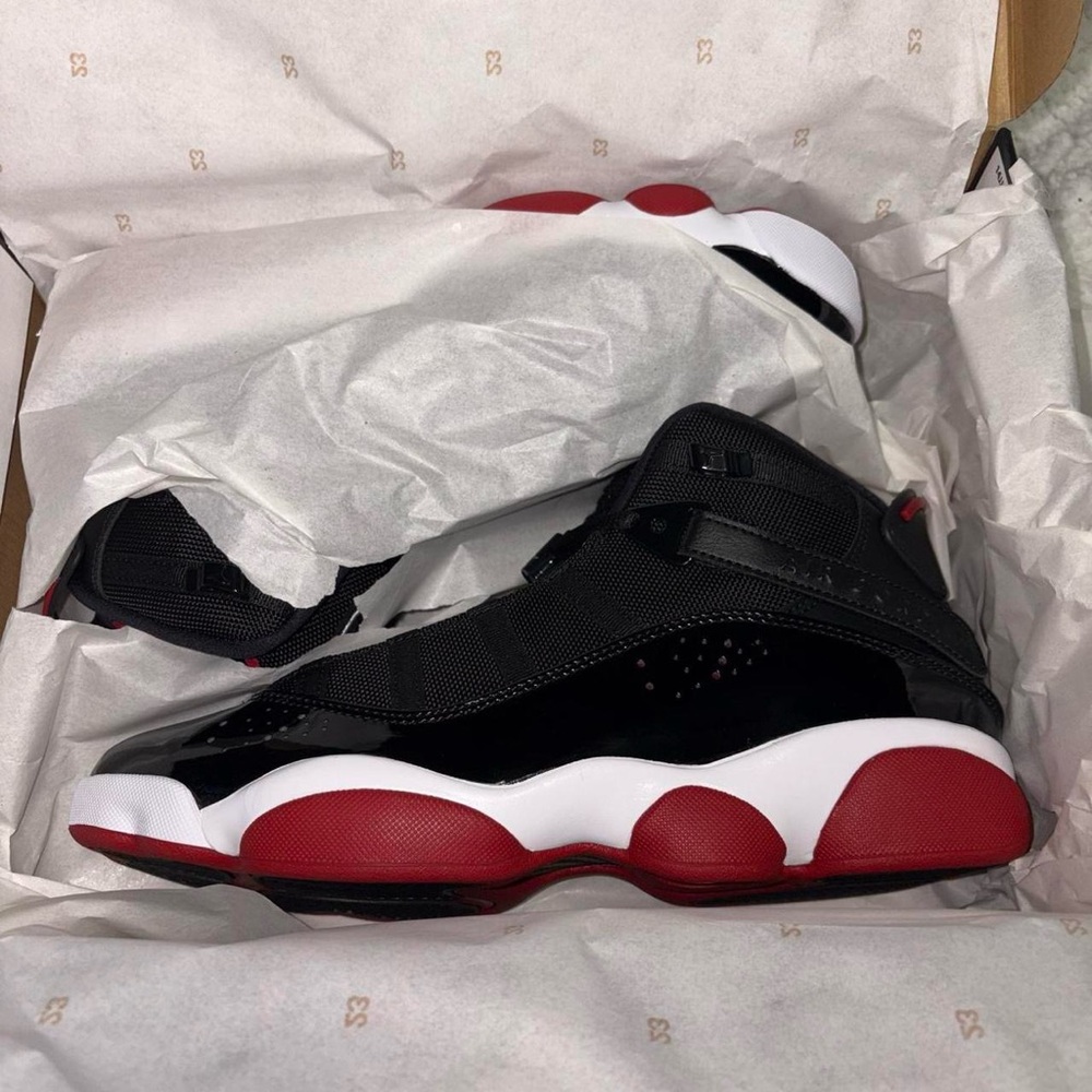 Jordan 6 rings black red white
